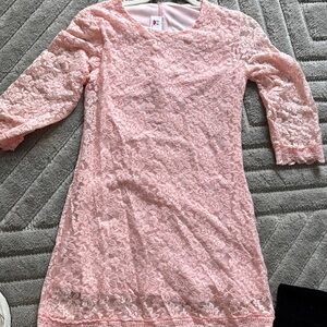 Elegant Pink Lace Kids Dress